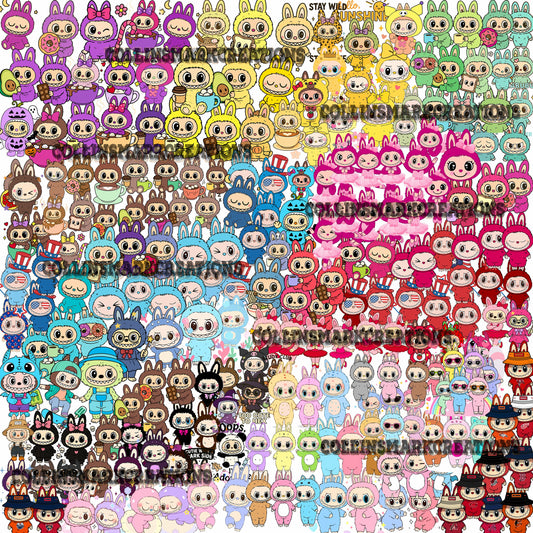Labubu Clipart Mega Bundle, Labubu PNG Bundle, Labubu Clipart, Labubu Bundle PNG, Cute Cartoon Digital Download, La bubu PNG