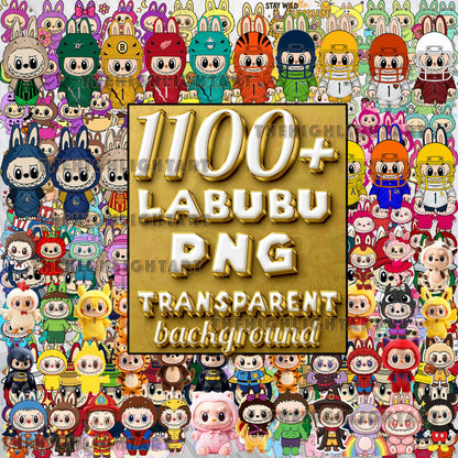 Labubu Clipart Mega Bundle, Labubu PNG Bundle, Labubu Clipart, Labubu Bundle PNG, Cute Cartoon Digital Download, La bubu PNG