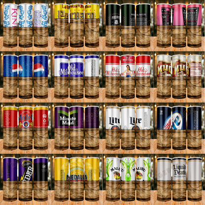 DRINK IN BAG Liquor & Soda Tumbler Wrap Bundle | 20oz Sublimation PNG | Beer, Soda Can, and Drink Designs | Print Shop Starter Pack Template